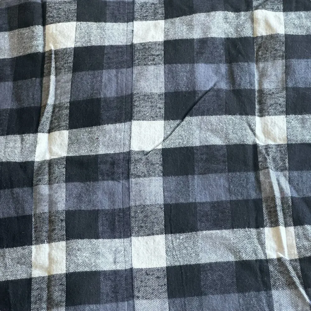 Vintage Coat Mens Size Large Plaid Grey White Outdoor Wear Hiking Pockets